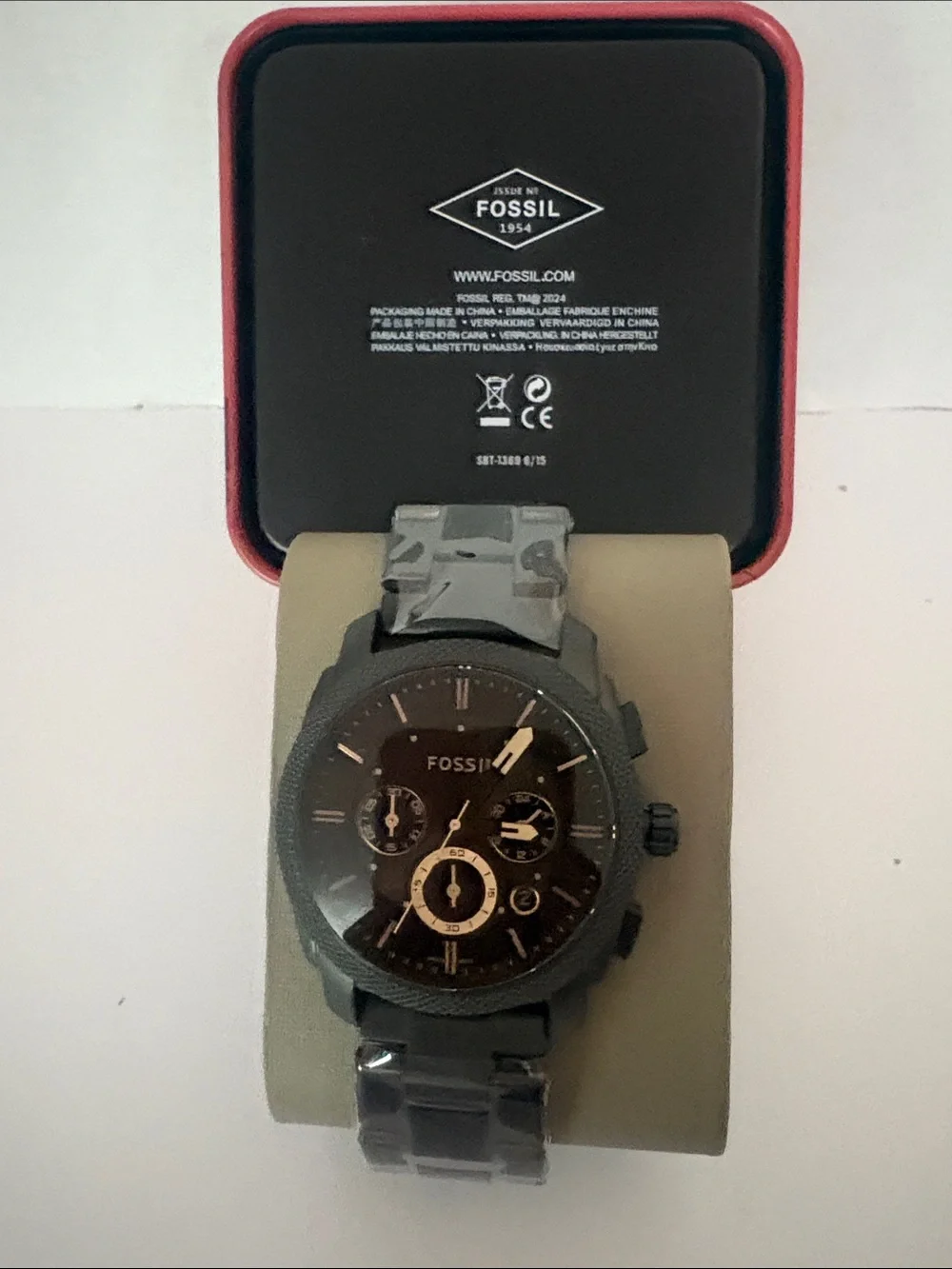 Fossil Black Watch with Gold Accents